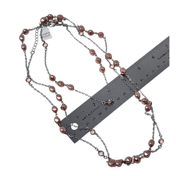 Lia Sophia - Pink Beads, Crystals Extra Long Necklace "Sparkling Rosé" (60"-63") - Picture 8 of 9